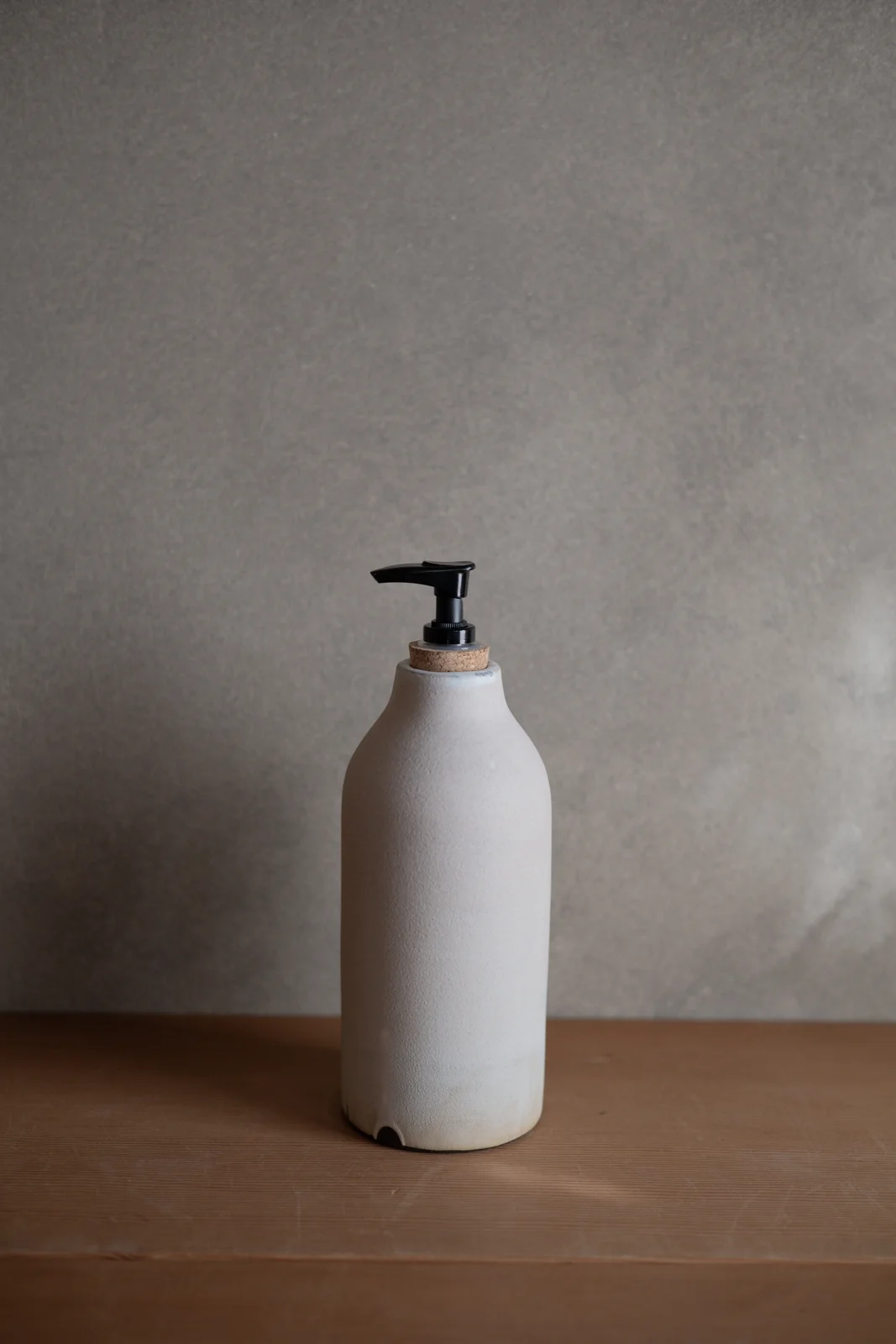 Ceramic Soap Dispenser - Matte Grey by Notary Ceramics