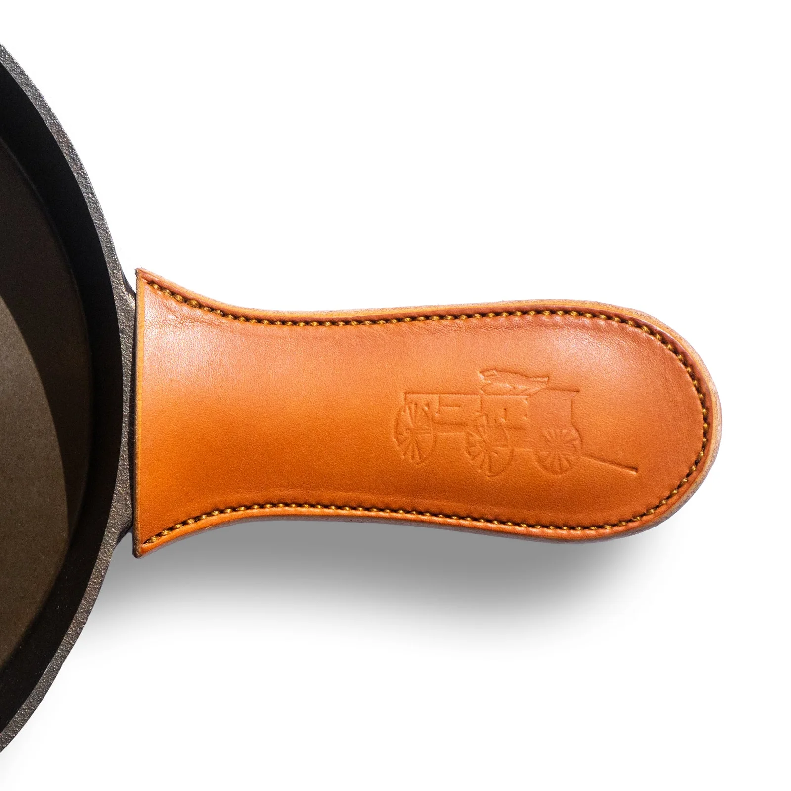 Leather Cast Iron Skillet Handle Cover by Lancaster Cast Iron