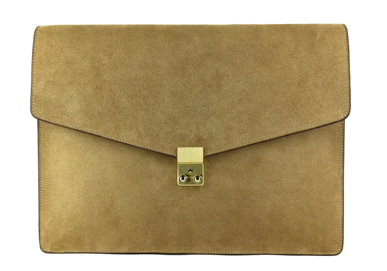 Suede 15" Lock Portfolio by Frank Clegg Leatherworks