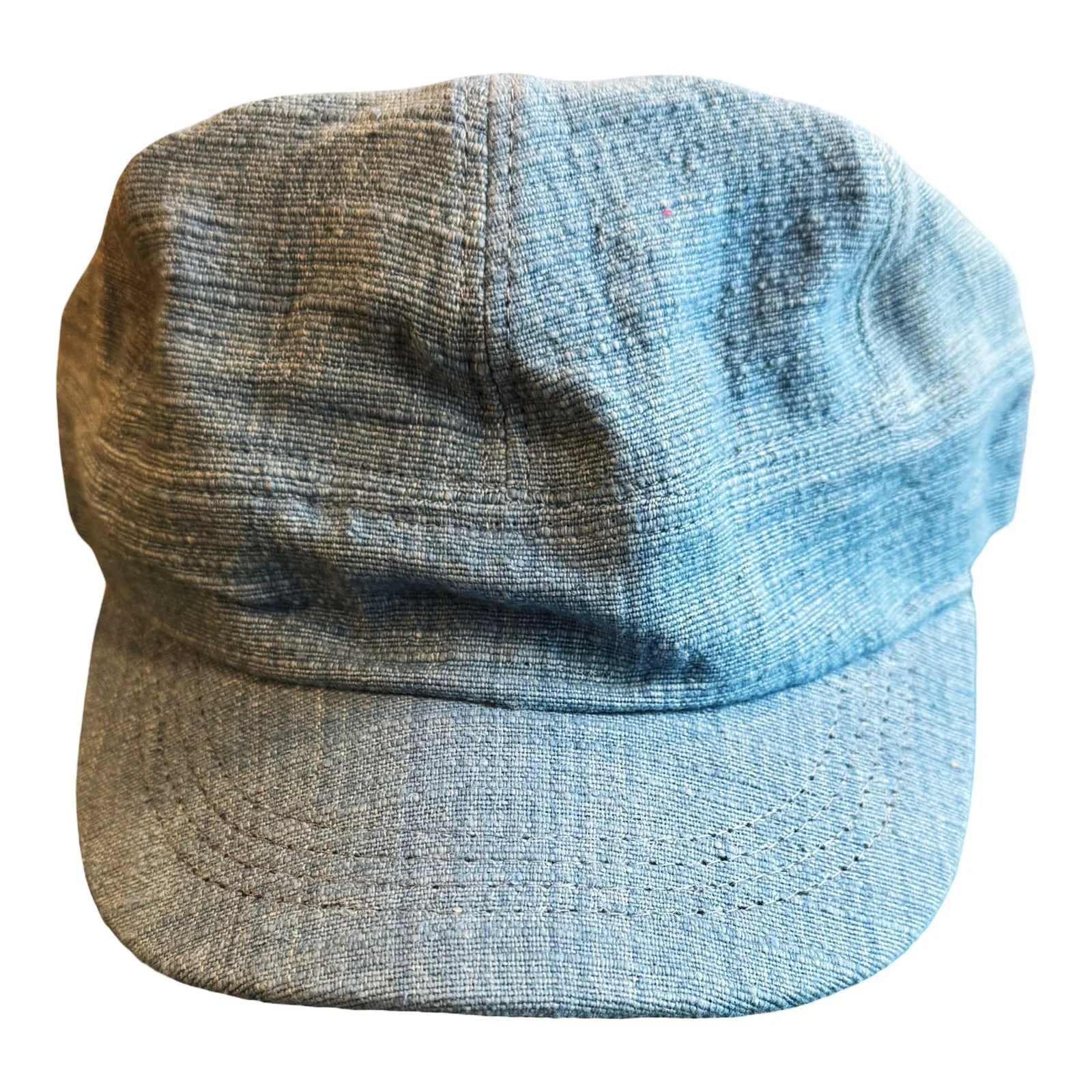 Natural Indigo hand loomed Engineer cap by Left Field NYC