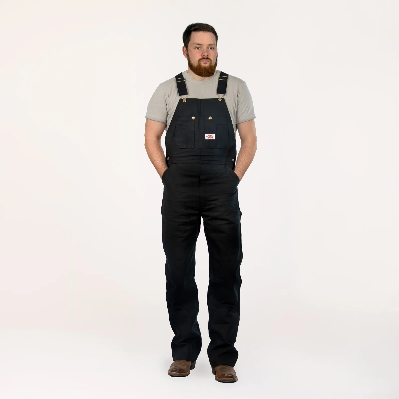 #383 Made in USA Heavy Duty Black Duck Bib Overalls by Round House