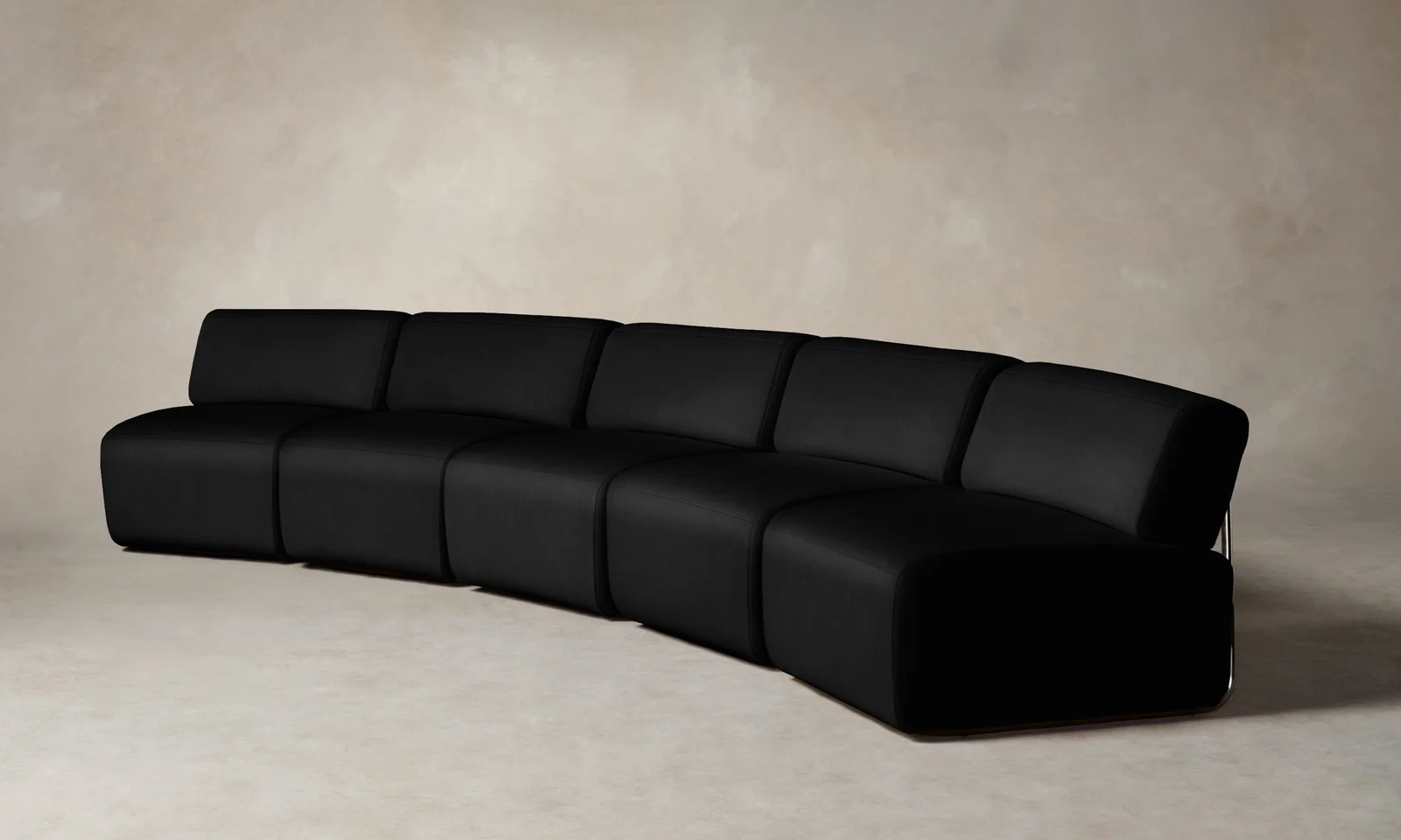 The Miles Modular Sectional - Costa Leather Jet by Maiden Home