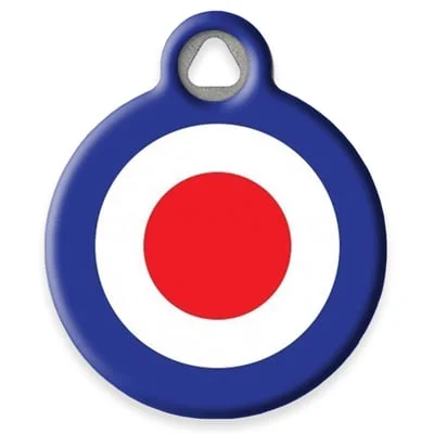 60's Mod Roundel Pet ID Tag by Dog Tag Art by Lupine Pet
