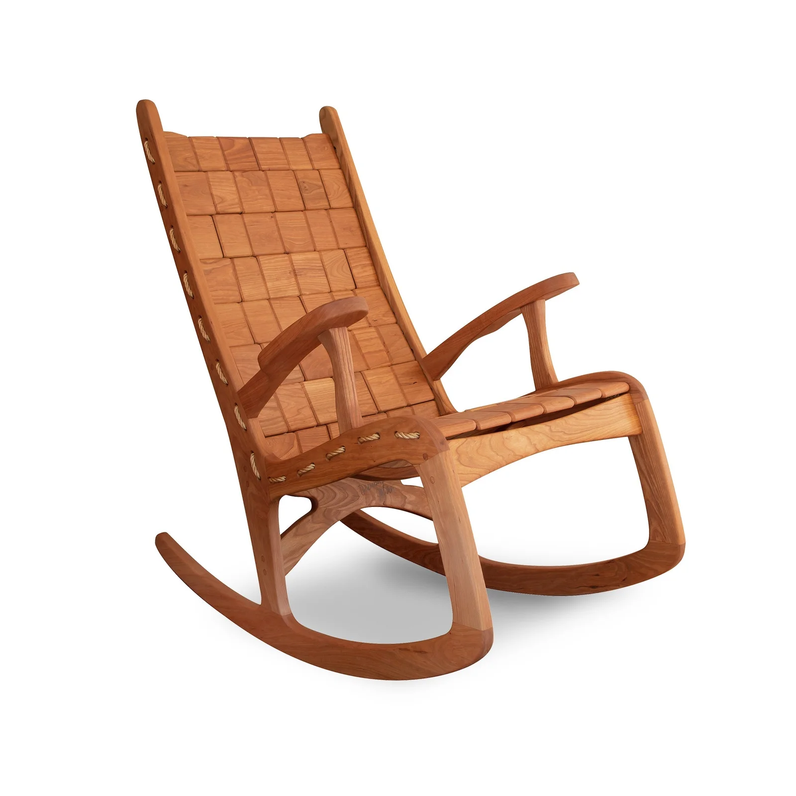 Quilted Vermont Tall/Wide Rocking Chair - Cherry - Floor Model by Vermont Woods Studios