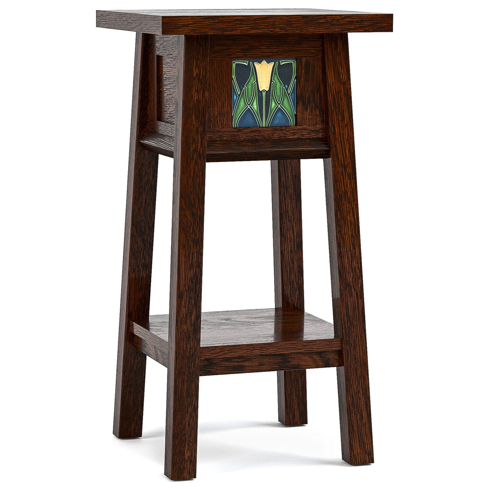 Floral Tile 24-inch Plant Stand by Stickley
