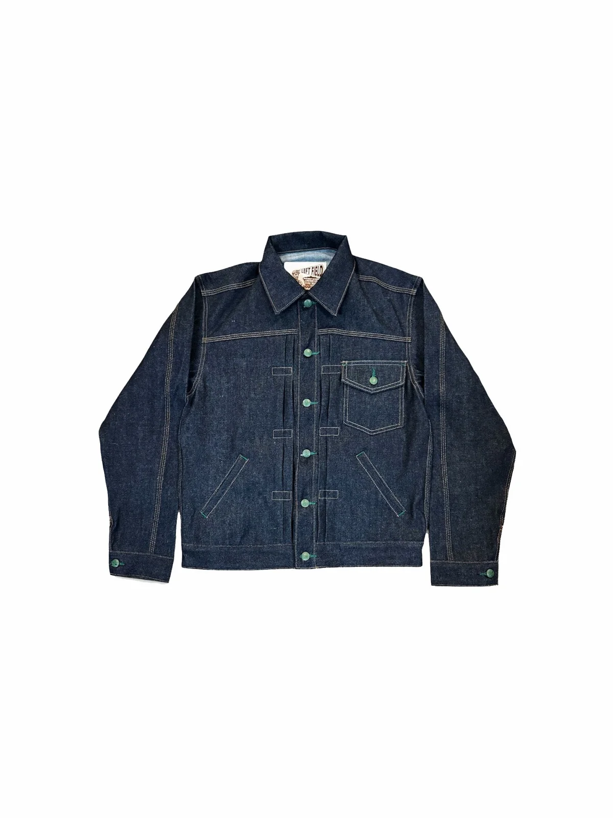 Vidalia Mills Deadstock 14oz Selvedge Indigo Muleskinner Buckle Back Denim Jacket by Left Field NYC