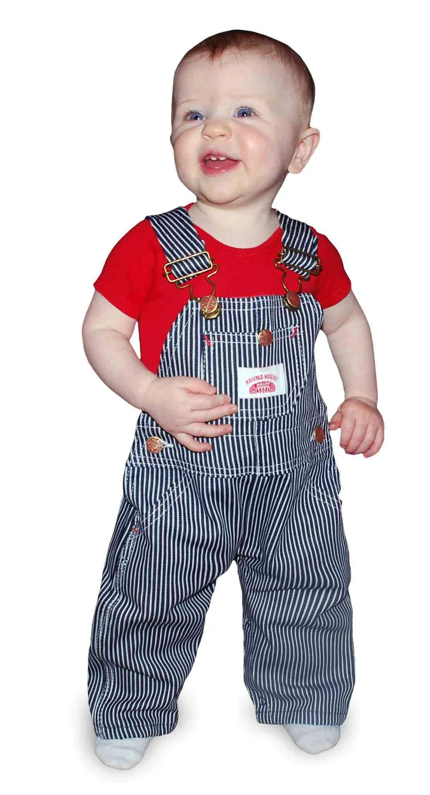 #61 Kids Premium Stripe Bib Overall by Round House