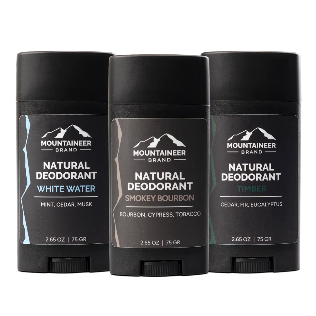 Natural Deodorant (3 Pack) Best Selling Scents by Mountaineer Brand