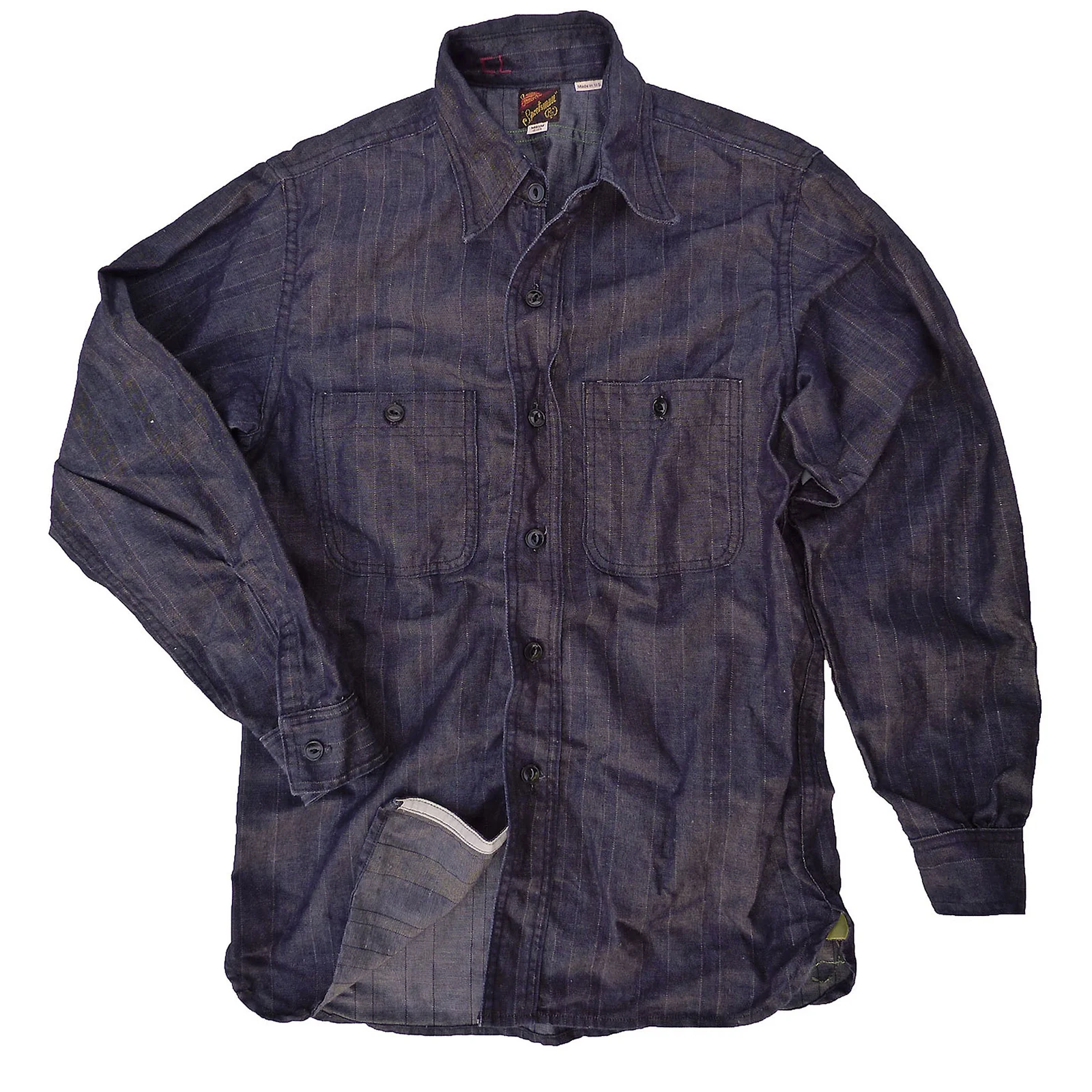 Workman Shirt - HBT Denim - Warehouse - Size Small by Mister Freedom