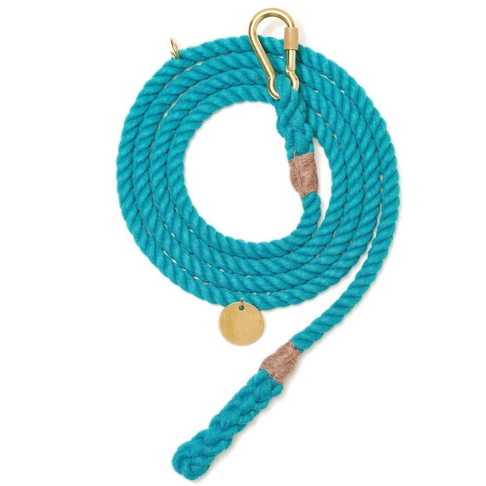 Teal Up-Cycled Rope Horse Lead, Standard by Found My Animal