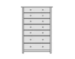 Special Order (Miller) Prairie 7 Drawer Tall Chest (PR7DHIGH) by Vermont Woods Studios