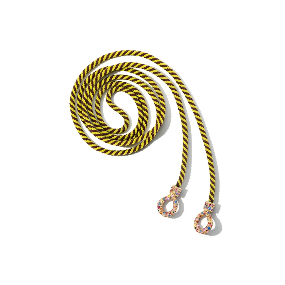 The String Project Necklace Allstone Mixed Sapphire Loops by Marla Aaron