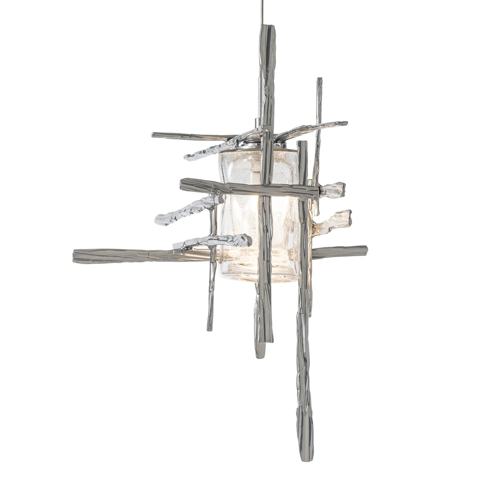 Tura Seeded Glass Low Voltage Mini Pendant by Vermont Woods Studios