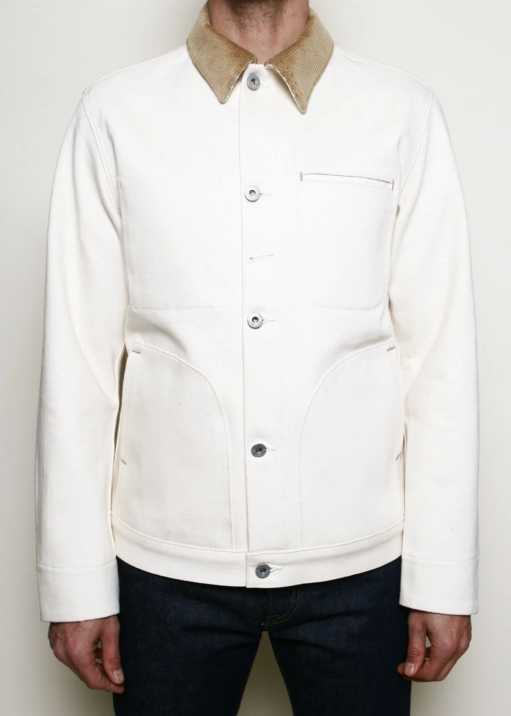 Cord Collar Supply Jacket // 14oz Ecru by Rogue Territory