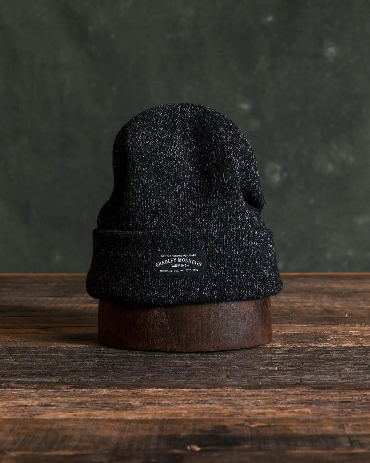 Melange Ragg Wool Beanie - Black Marl by Bradley Mountain