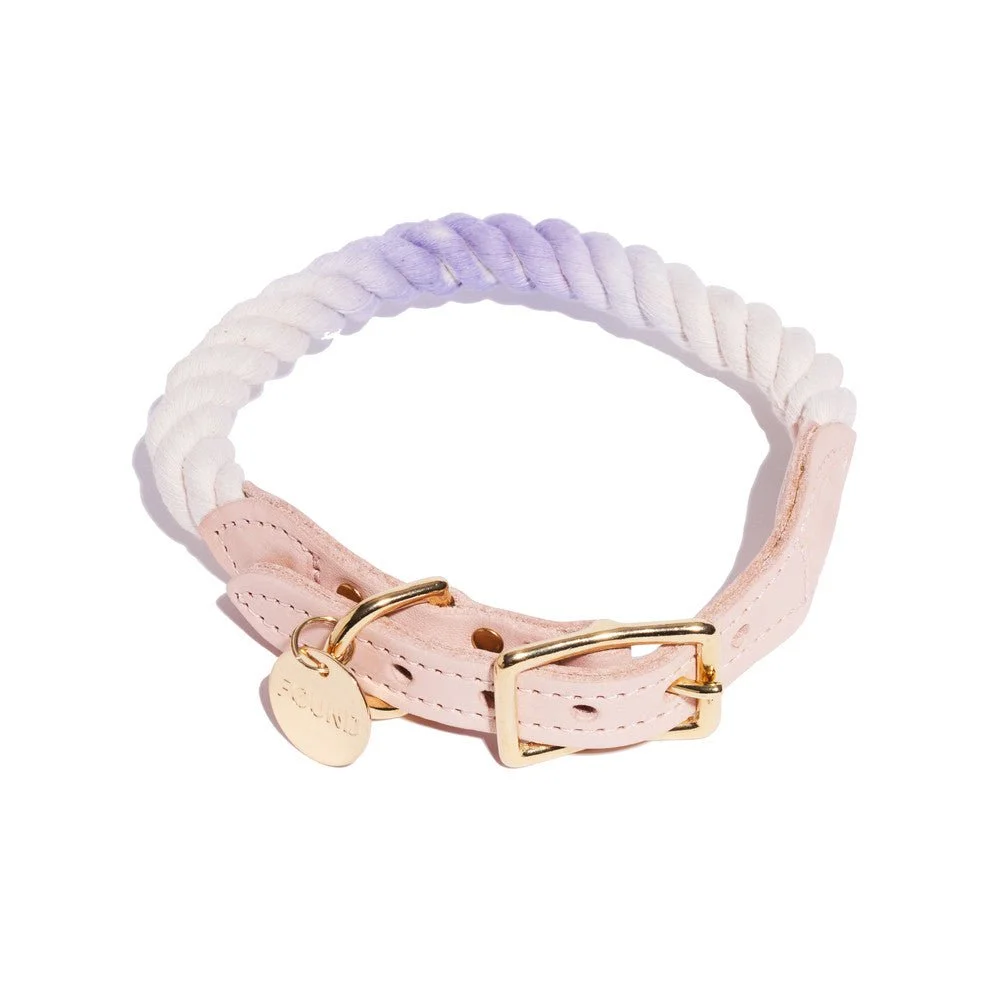 Wisteria Ombre Cotton Rope Cat & Dog Collar by Found My Animal