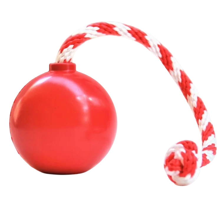 USA-K9 Cherry Bomb Rubber Dog Chew Toy | K9 Handler Reward Toy | USA Made by SodaPup