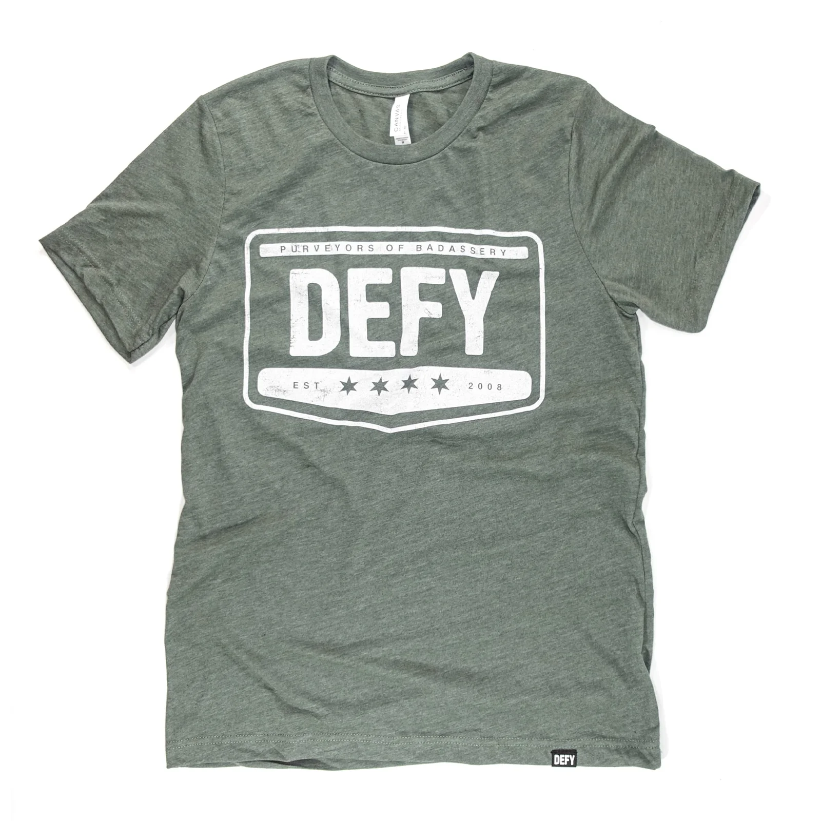 Badassery Tee / Military Green Heather | Low Stock by Defy Bags