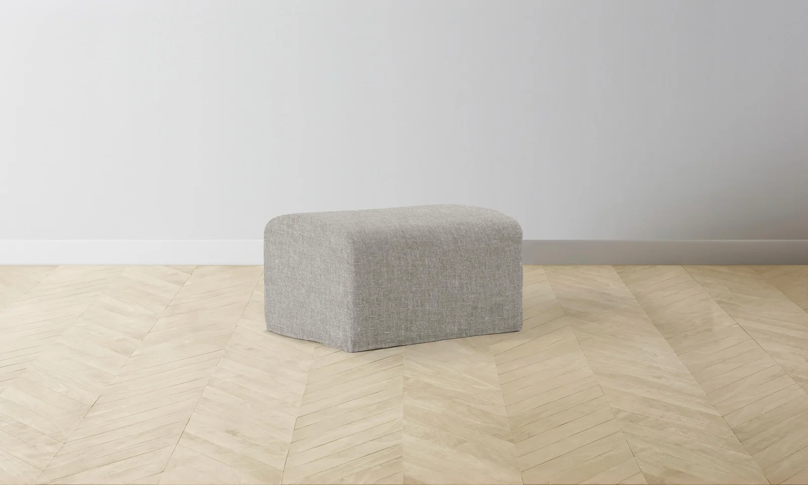 The Leonard Ottoman - Heritage Belgian Linen Agate by Maiden Home