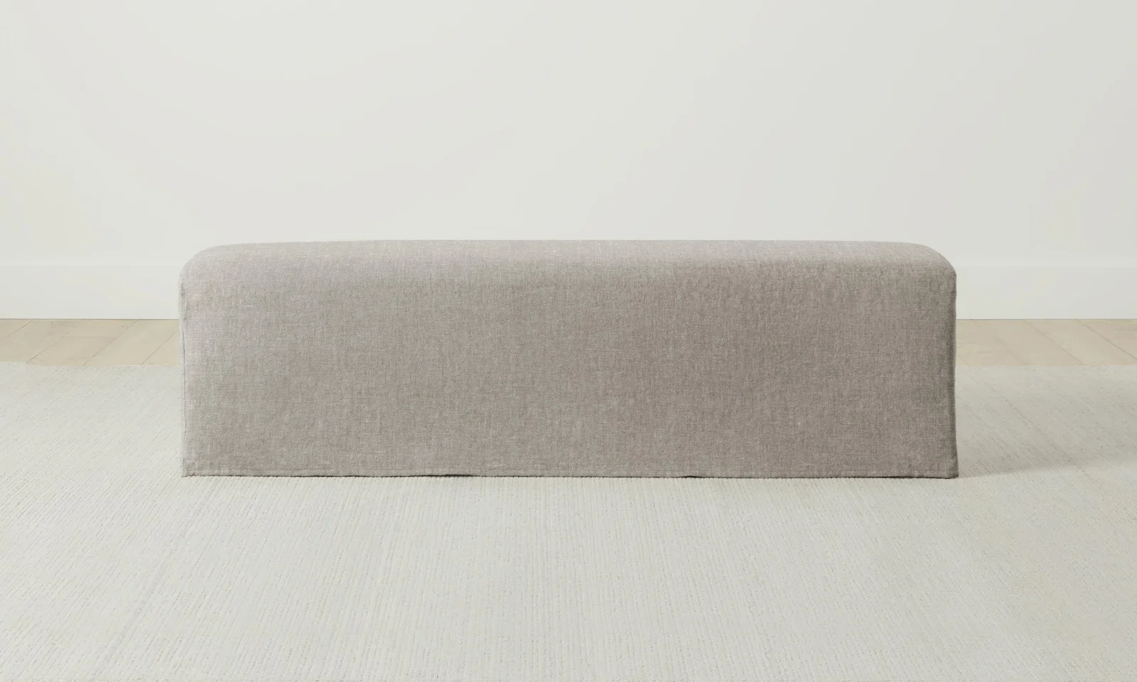 The Franklin Bench - Heritage Belgian Linen Agate by Maiden Home
