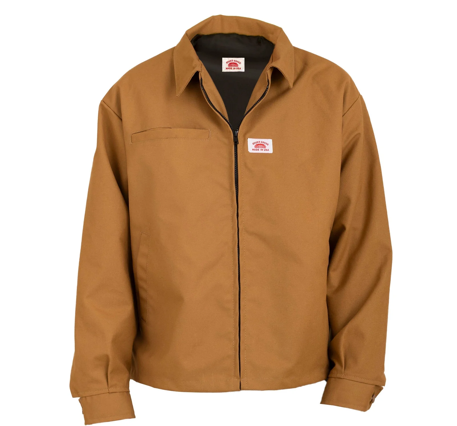 #1840 American Made Jacket Brown Duck 12 oz. Jacket Made in USA by Round House