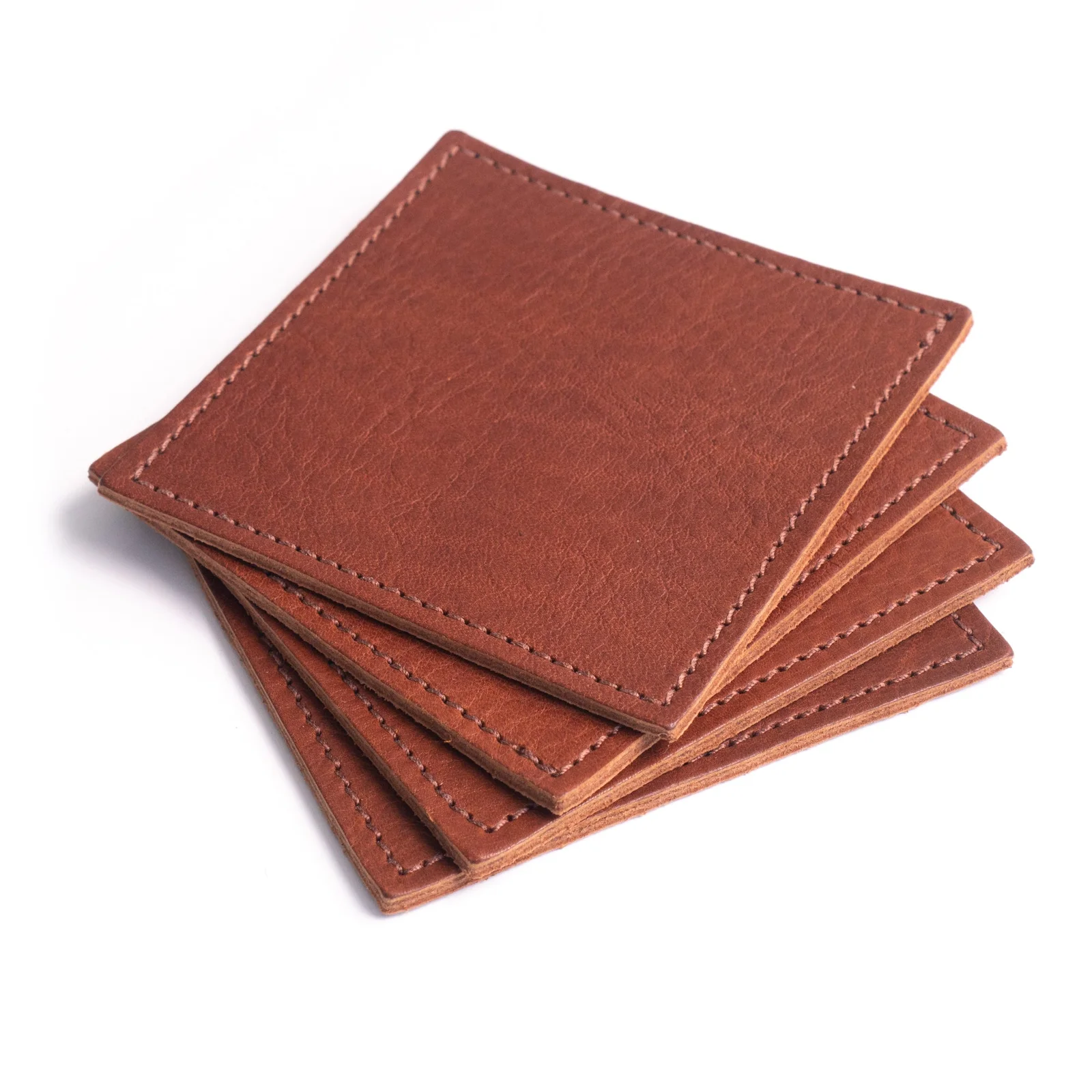 Premium Leather Coaster Set by Lancaster Cast Iron