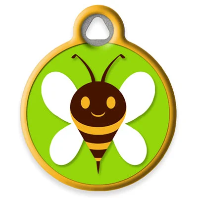 Green Bees Pet ID Tag by Dog Tag Art by Lupine Pet