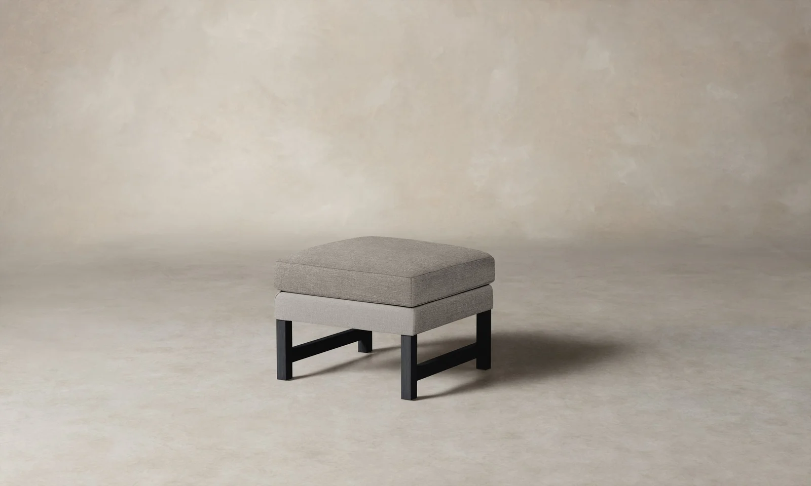 The Kaye Ottoman - Heritage Belgian Linen Agate by Maiden Home