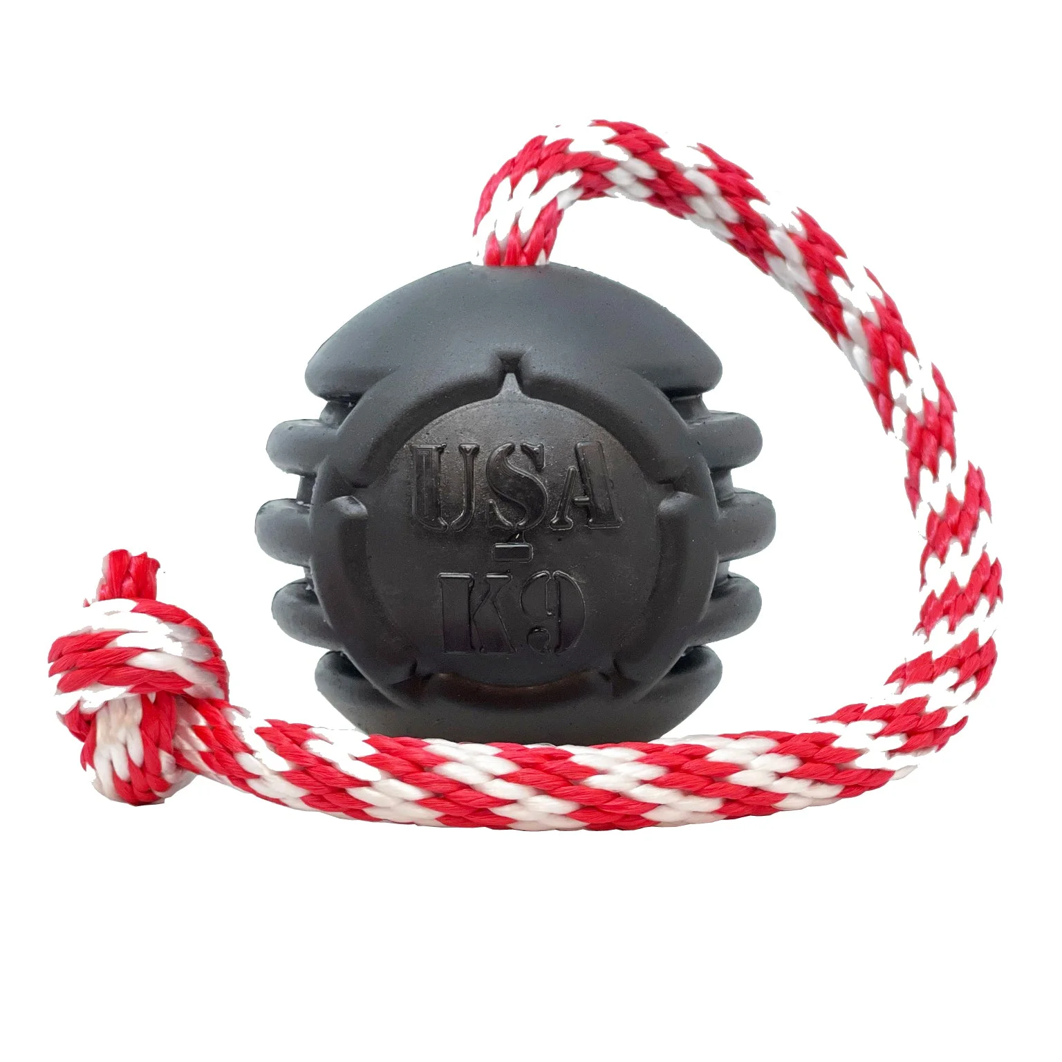 USA-K9 Magnum Stars and Stripes Rubber Dog Toy | K9 Handler Reward Toy | USA Made by SodaPup