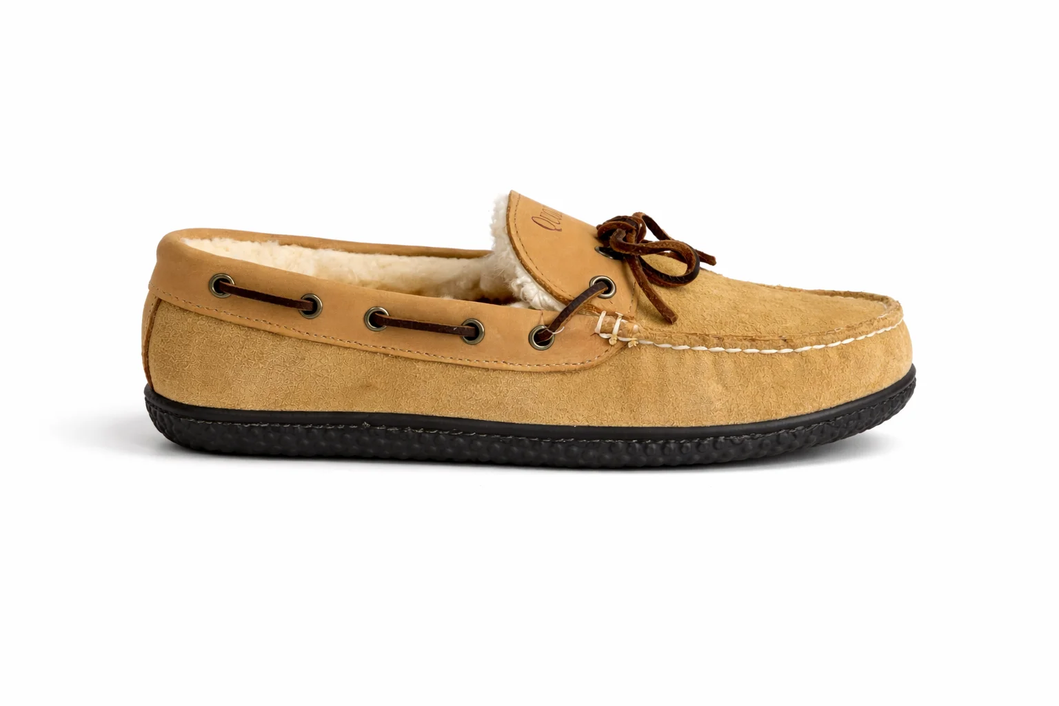 In Stock Men’s Hearth ESQ Slipper: Linen Suede by Quoddy