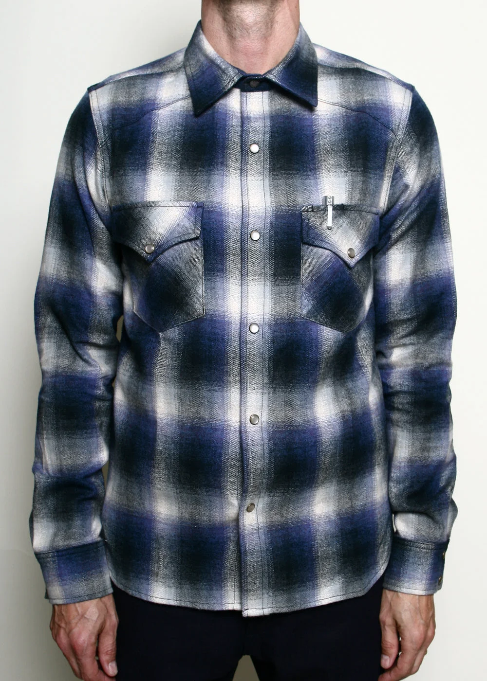 Western Shirt // Bluebell Brushed Plaid by Rogue Territory