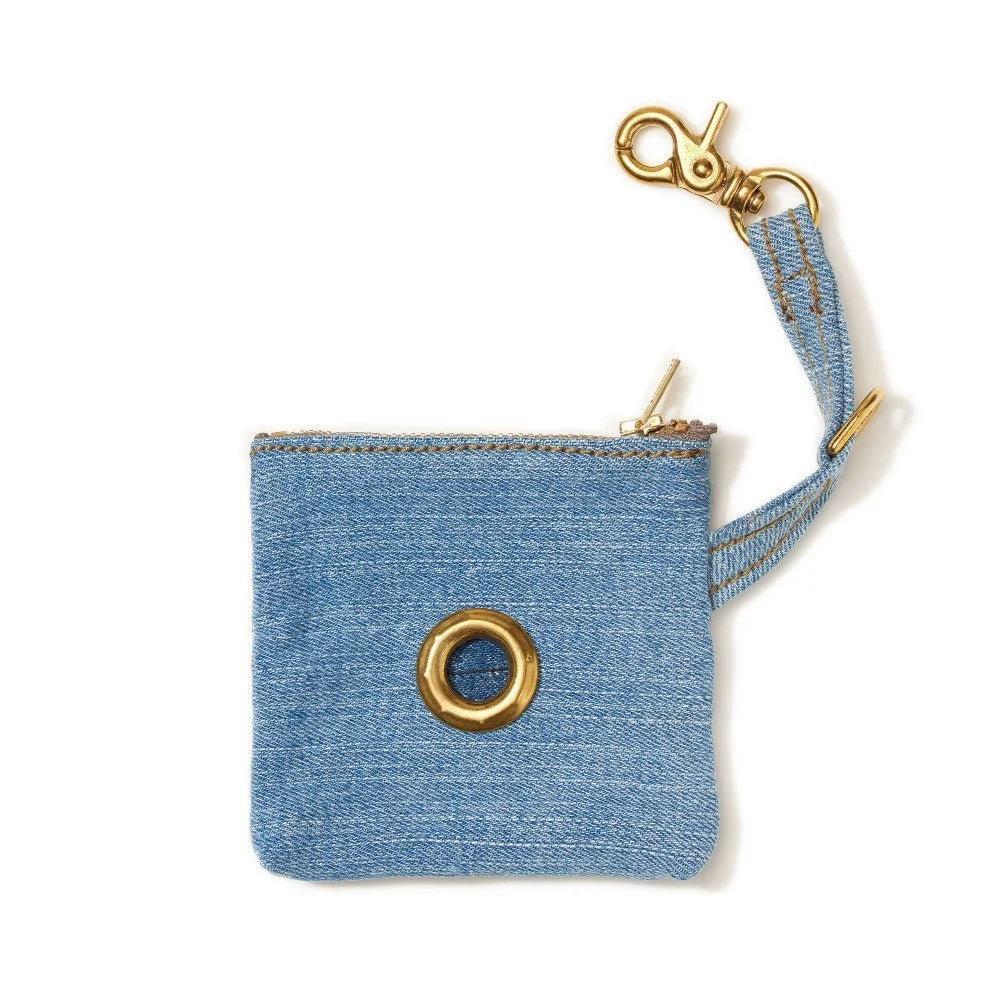 Vintage Denim Poop Bag Pouch by Found My Animal