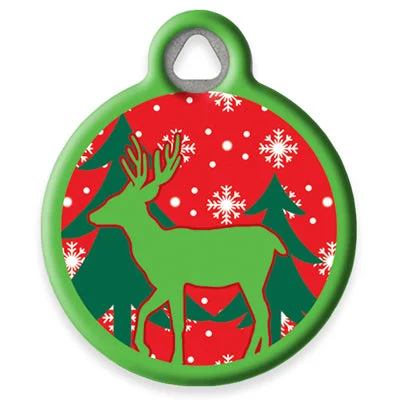 Happy Holidays Pet ID Tag by Dog Tag Art by Lupine Pet