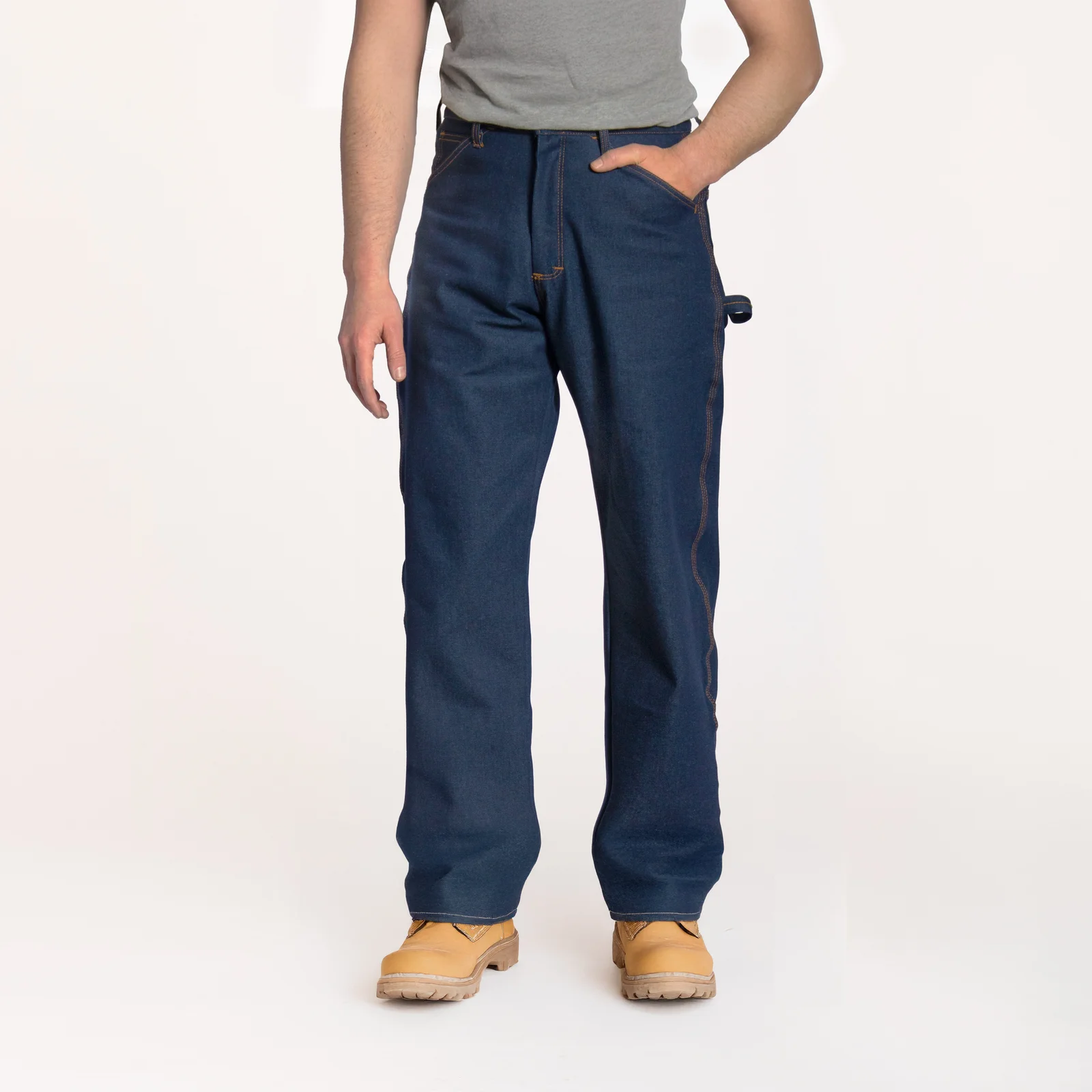 #101 Made in USA Classic Raw Unwashed Pure 5 Pocket Carpenter Dungaree Jean- Rigid by Round House