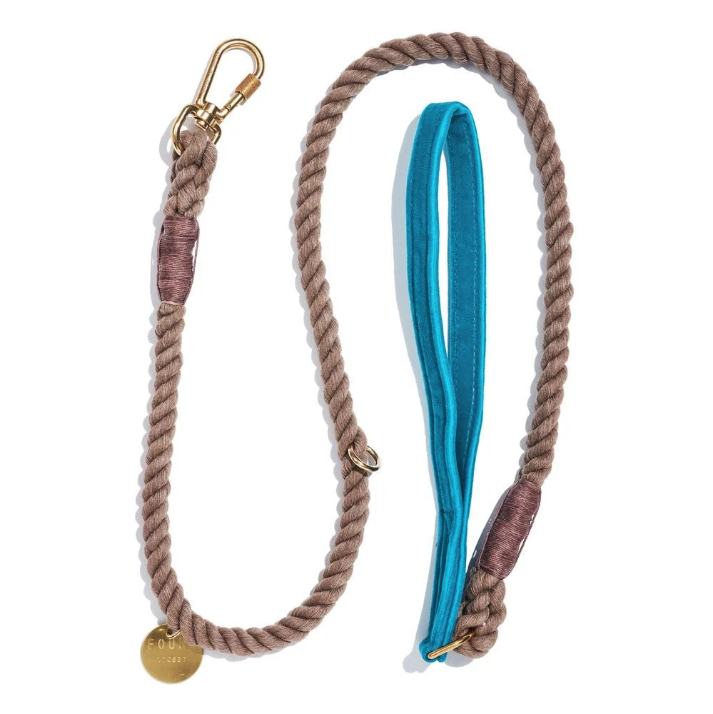 Aqua Washable Velvet Animal Leash by Found My Animal