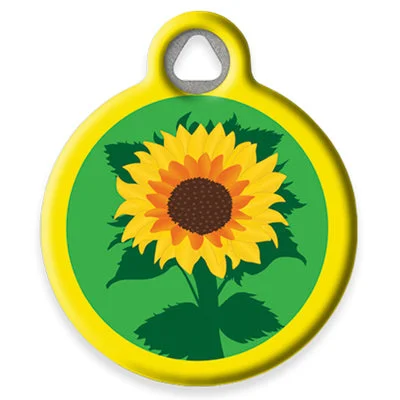 Sunflowers Pet ID Tag by Dog Tag Art by Lupine Pet