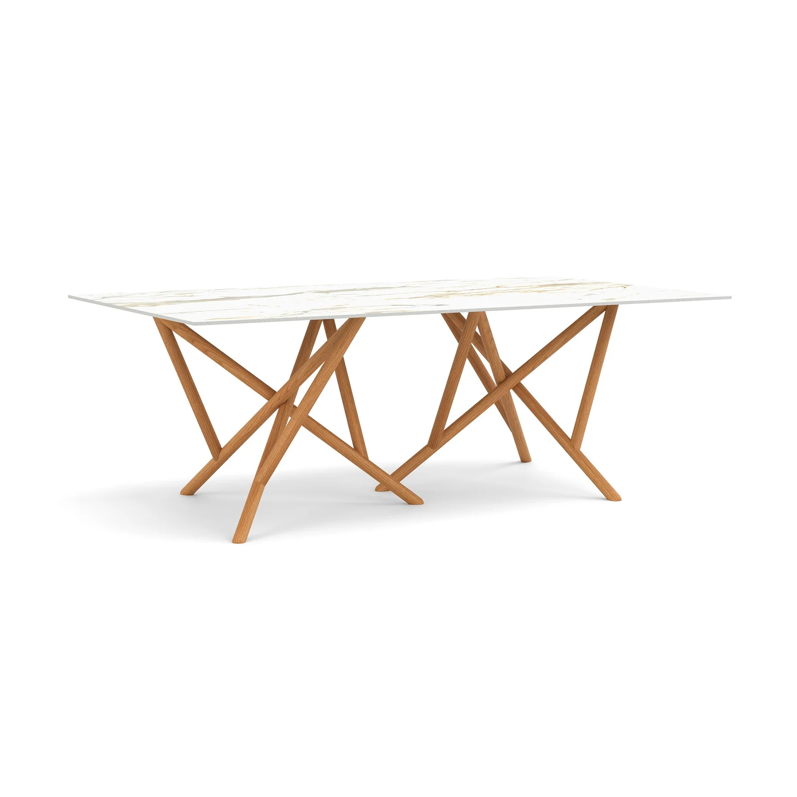Baton Sintered Stone Top Table by Vermont Woods Studios