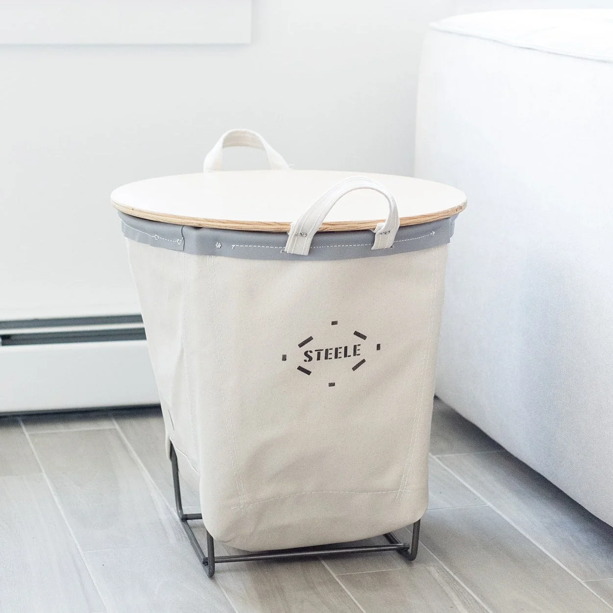 Canvas Round Carry Basket - 1.5 Bu by Steele Canvas
