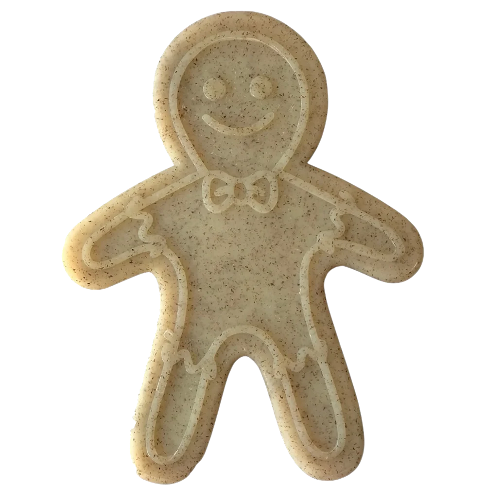 Gingerbread Man Nylon Dog Chew Toy for Aggressive Chewers | USA Made by SodaPup