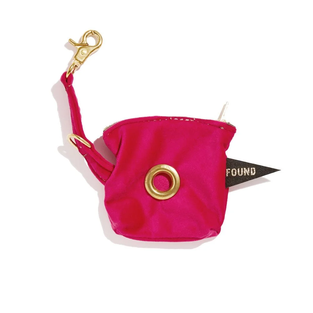 Pink Velvet Poop Bag Pouch by Found My Animal