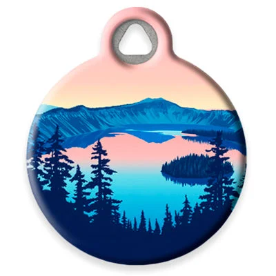 Crater Lake Pet ID Tag by Dog Tag Art by Lupine Pet