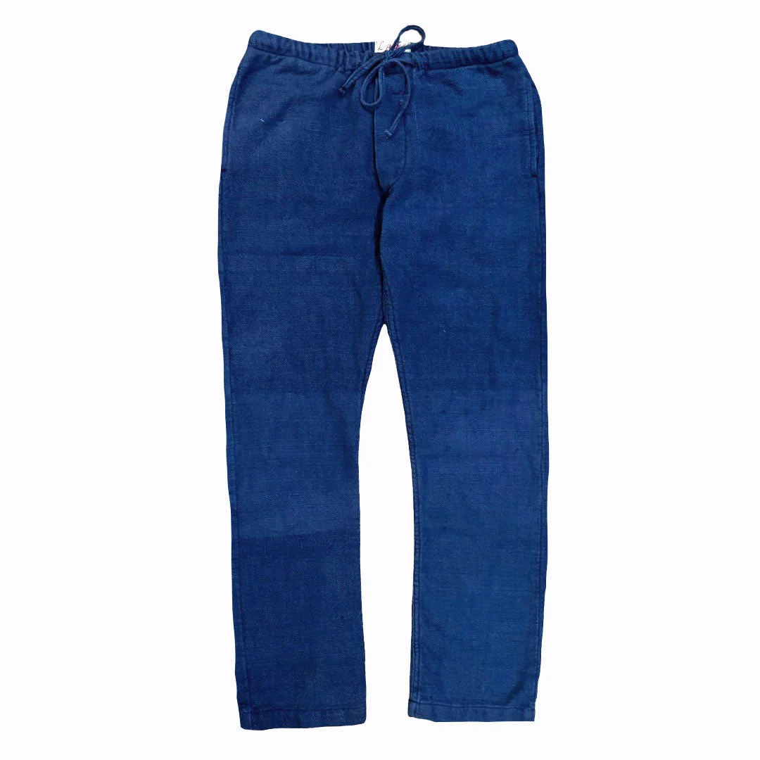 Hand loomed Natural Indigo Lounge Pant by Left Field NYC