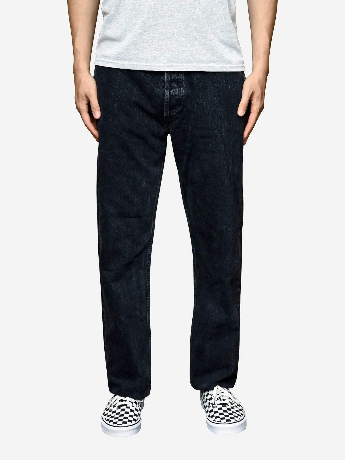 CS-222xs ~ Classic Straight - Stonewashed Double Black by 3sixteen