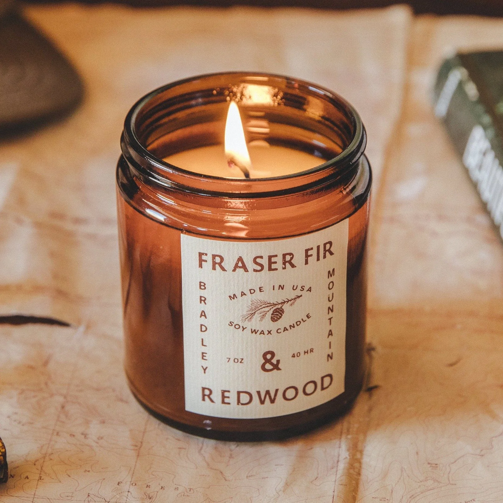 Fraser Fir & Redwood Candle by Bradley Mountain