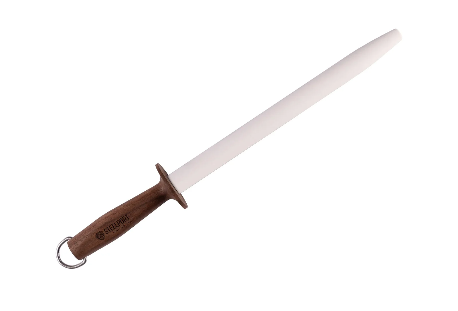 12" Oval Ceramic Honing Rod for Kitchen Knives by Steelport Knife Co