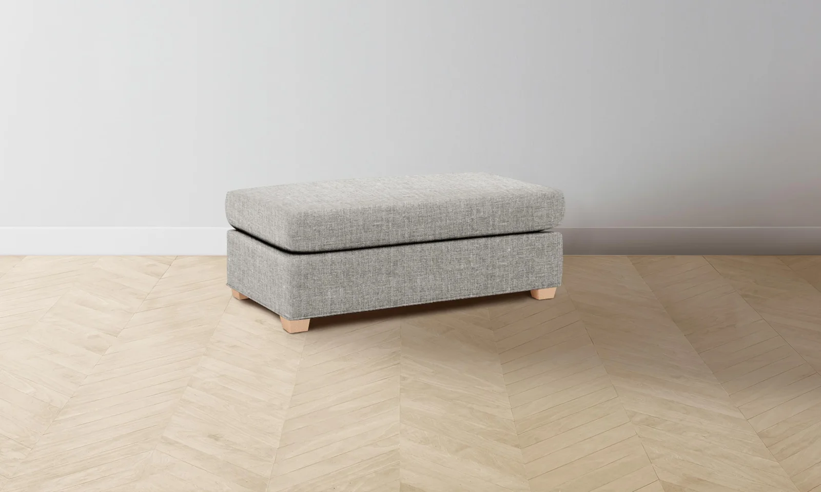 The Sullivan Ottoman - Heritage Belgian Linen Agate by Maiden Home