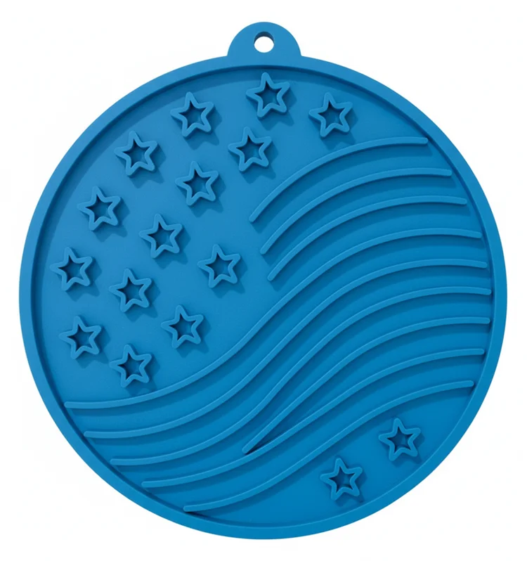 USA-K9 Stars and Stripes Design eMat - Enrichment Lick Mat For Dogs and Cats - with Suction Cups | USA Made by SodaPup