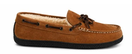 In Stock Men’s Hearth ESQ Slipper: Daschund Suede by Quoddy