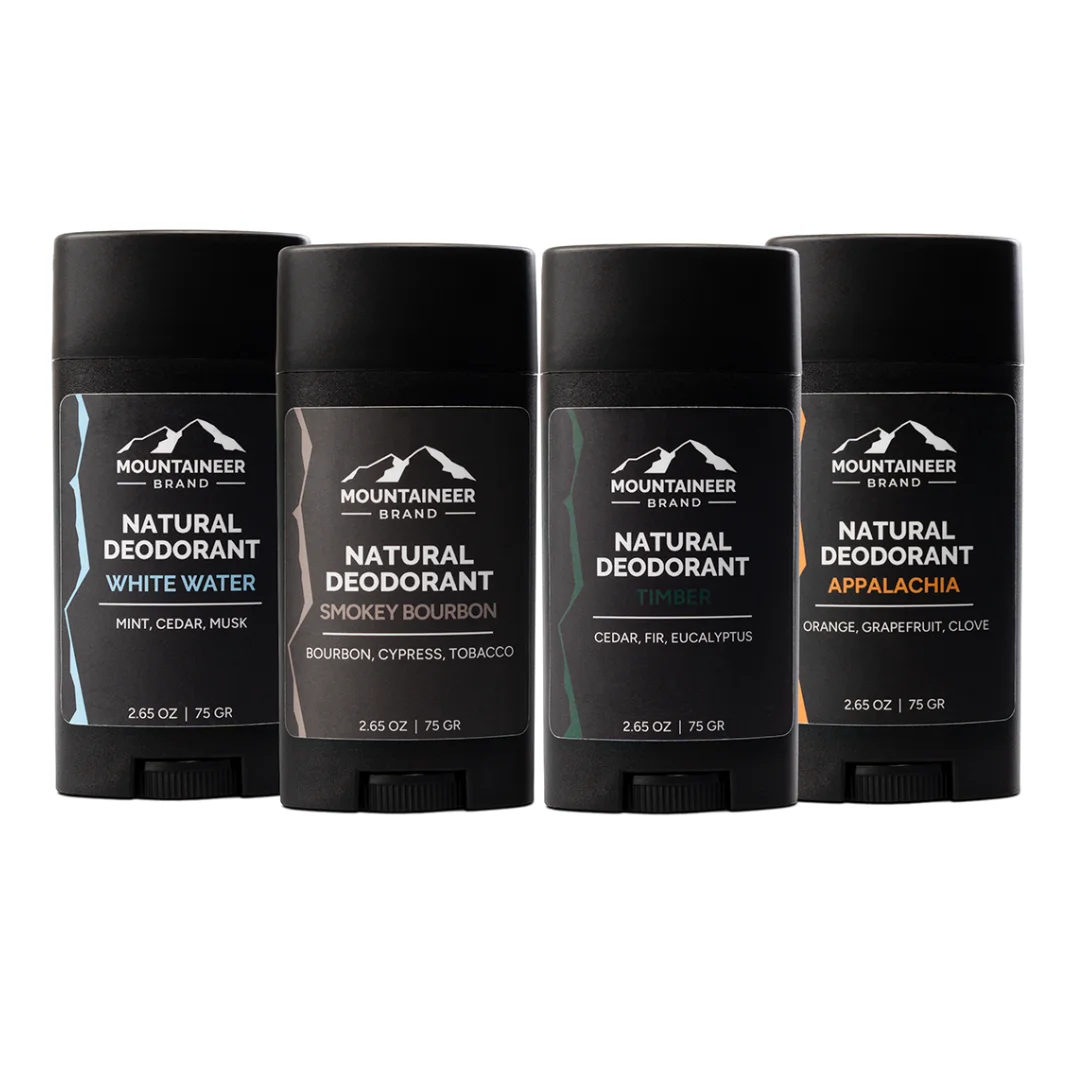 Natural Deodorant (4 Pack) Best Selling Scents by Mountaineer Brand