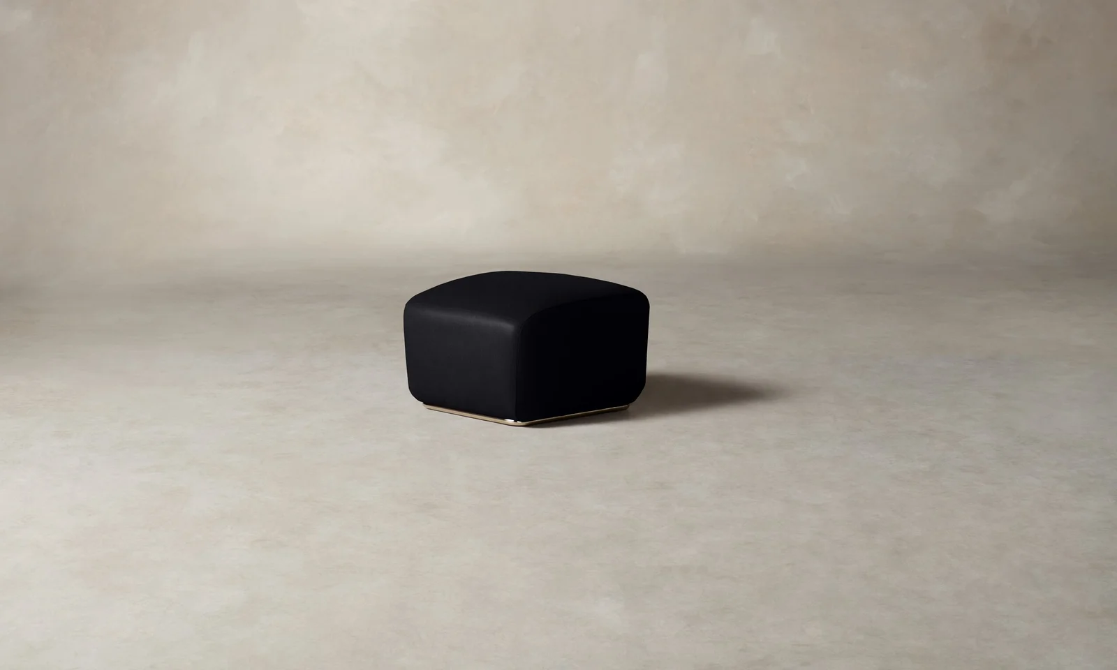 The Miles Ottoman - Costa Leather Jet by Maiden Home